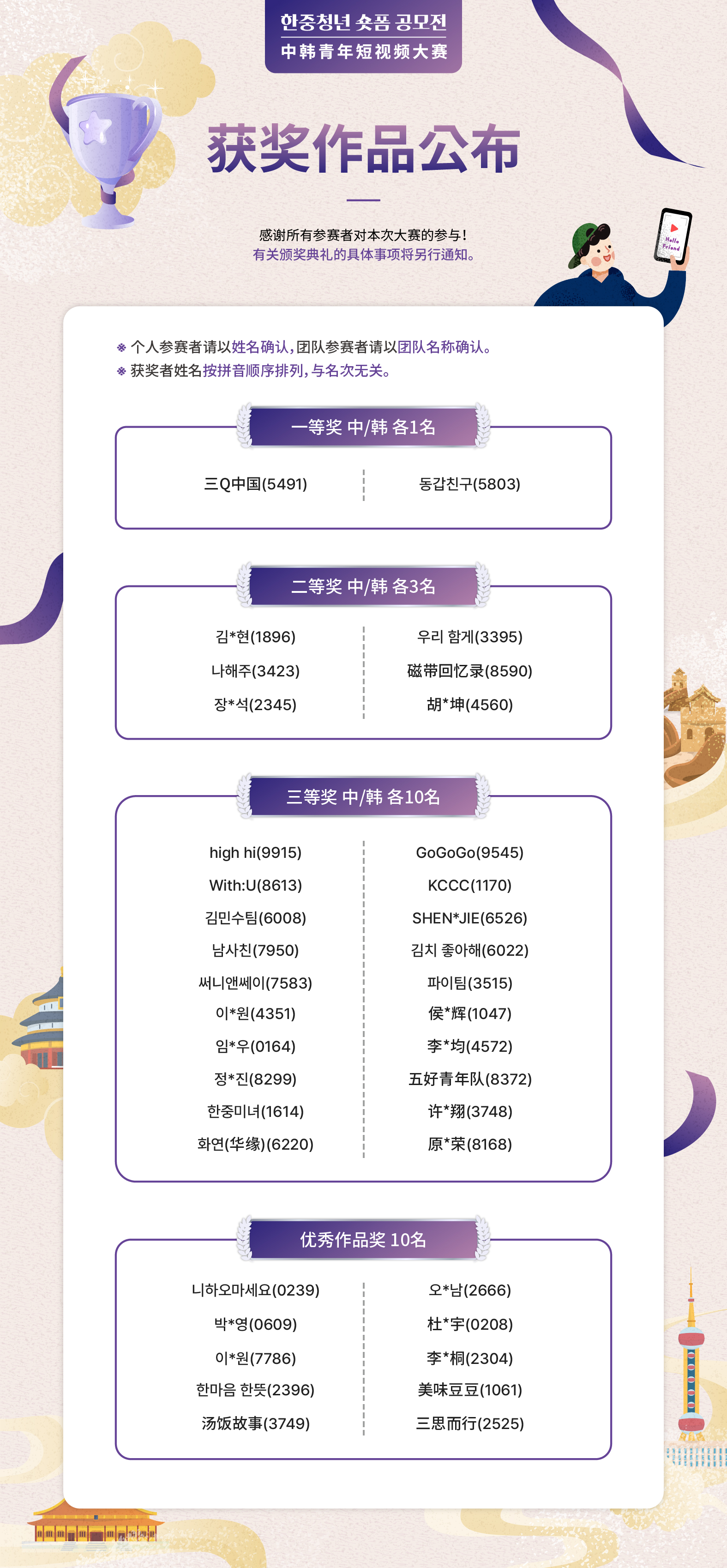 수상작 발표 이미지